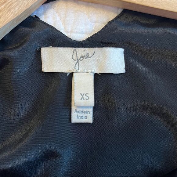 Joie Bailyn Studded Long Sleeve Top Metallic Gunmetal XS Gold NYE Party Holiday - Picture 5 of 11